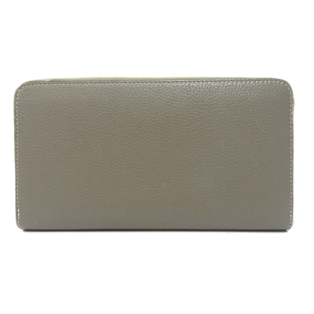 Celine calfskin long logo leather motif Wallet
